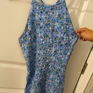 halter neck floral  dress